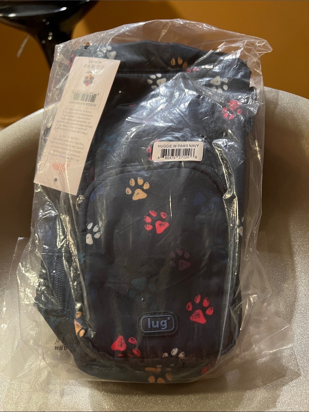 Lug Huggie Widemouth in Paws Navy NWT